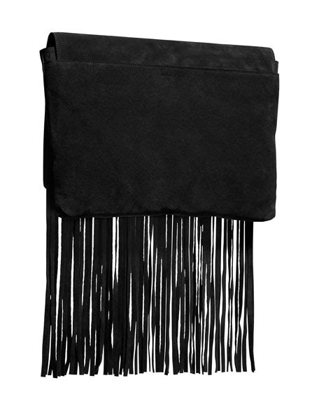 michael kors joni suede fringe clutch|Clutches Michael Kors .